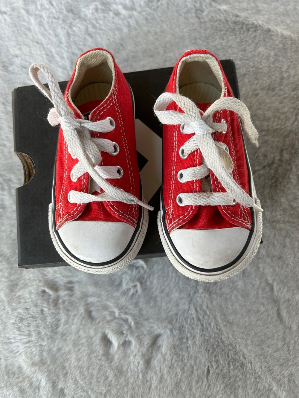 Converse Kids Red Canvas Lace-Up Chucks